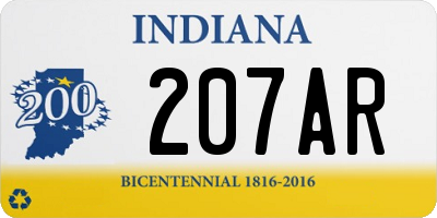 IN license plate 207AR