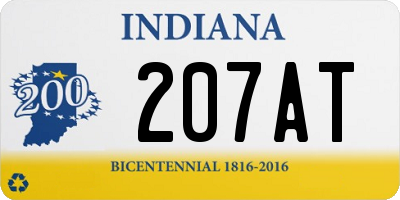 IN license plate 207AT