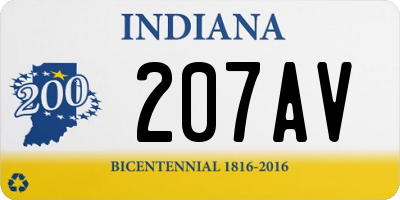 IN license plate 207AV