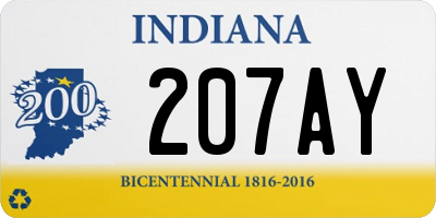 IN license plate 207AY