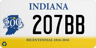 IN license plate 207BB