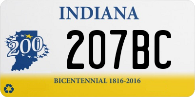 IN license plate 207BC