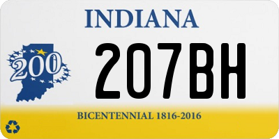 IN license plate 207BH