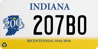 IN license plate 207BO