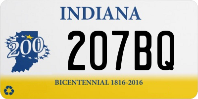 IN license plate 207BQ