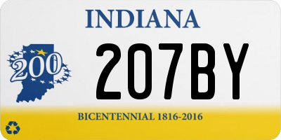 IN license plate 207BY