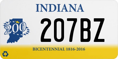 IN license plate 207BZ