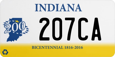 IN license plate 207CA