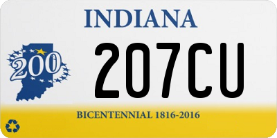 IN license plate 207CU