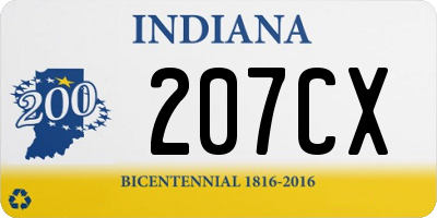 IN license plate 207CX