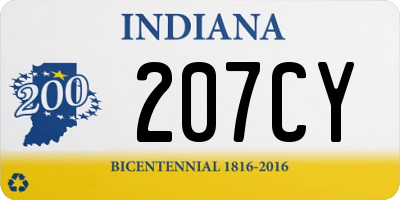 IN license plate 207CY