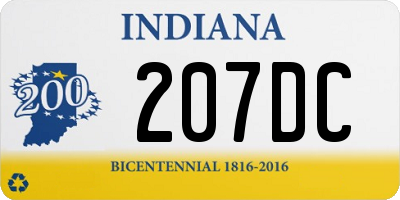 IN license plate 207DC