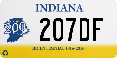 IN license plate 207DF