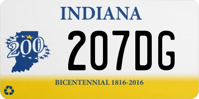 IN license plate 207DG