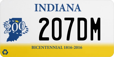 IN license plate 207DM