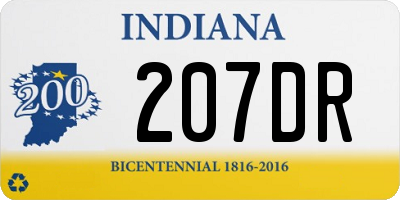 IN license plate 207DR