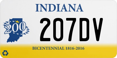 IN license plate 207DV