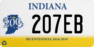 IN license plate 207EB