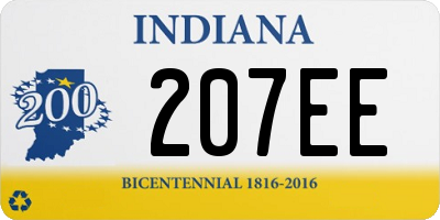 IN license plate 207EE