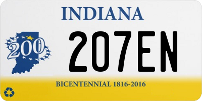 IN license plate 207EN