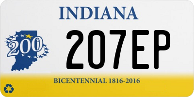 IN license plate 207EP