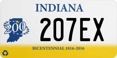 IN license plate 207EX