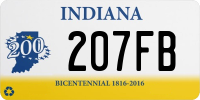 IN license plate 207FB