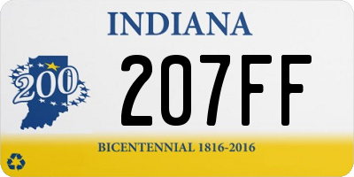 IN license plate 207FF