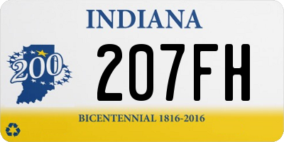 IN license plate 207FH