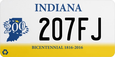 IN license plate 207FJ