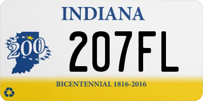 IN license plate 207FL