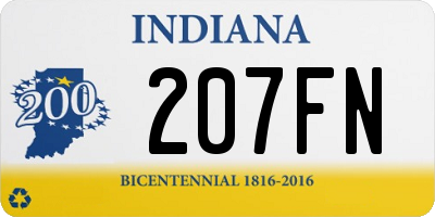 IN license plate 207FN