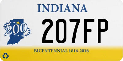 IN license plate 207FP