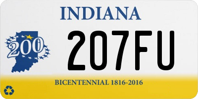 IN license plate 207FU