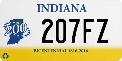 IN license plate 207FZ