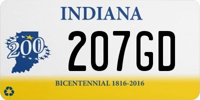 IN license plate 207GD