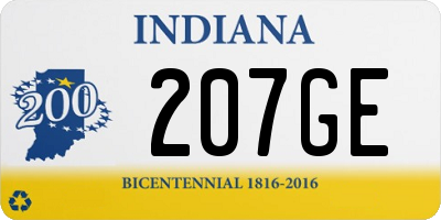 IN license plate 207GE