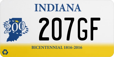 IN license plate 207GF