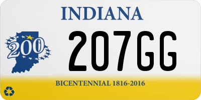 IN license plate 207GG