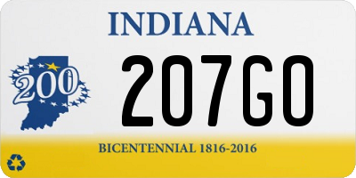 IN license plate 207GO