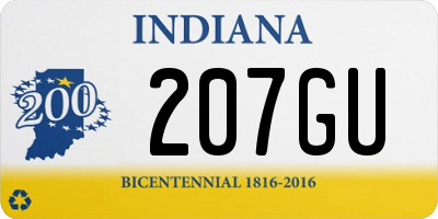 IN license plate 207GU