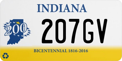 IN license plate 207GV