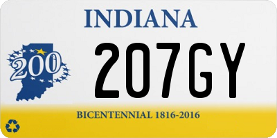 IN license plate 207GY