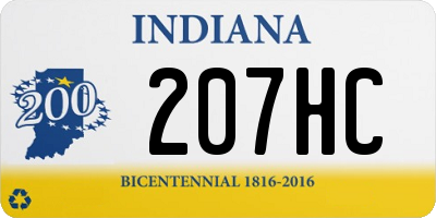 IN license plate 207HC