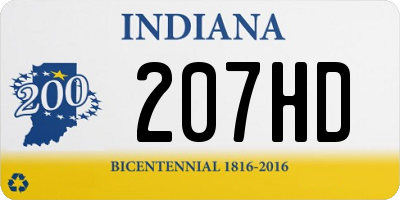 IN license plate 207HD
