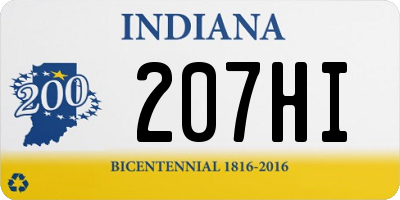 IN license plate 207HI