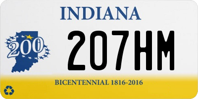 IN license plate 207HM