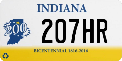 IN license plate 207HR