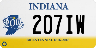 IN license plate 207IW