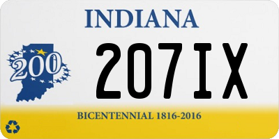 IN license plate 207IX